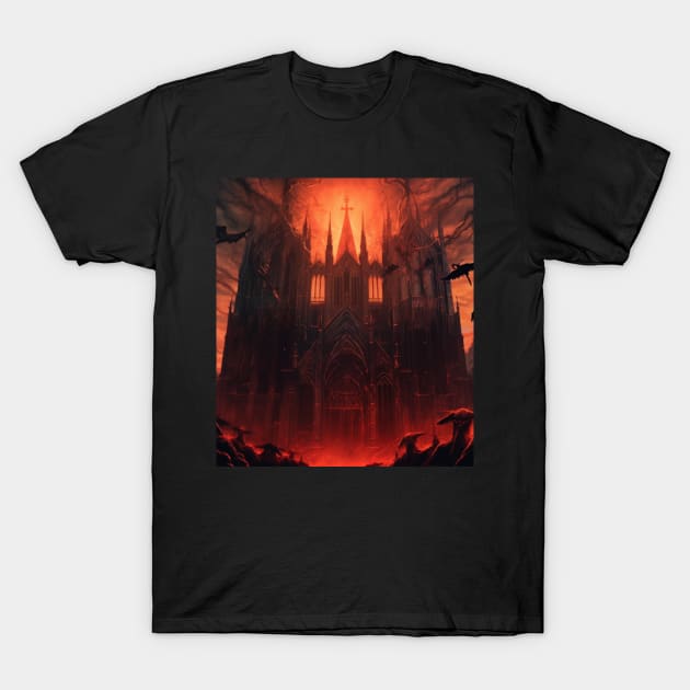 Diablo Tristram Cathedral T-Shirt by Nightarcade